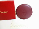 【展示未使用】 Cartier カルティエ マスト ドル カルティエ カーフスキン コインパース 小銭入れ ボルドー 【中古】