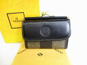 【未使用保管品】 フェンディ FENDI ペカン がま口 3つ折り 財布 コンパクト財布 コンパクトウォレット メンズ レディース 【中古】