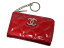 【送料無料・代引き手数料無料】【中古】【良品】【国内正規品】 シャネル CHANEL ブリリアント シリーズ キーリング付き コインケース L字ファスナー 小銭入れ A48707 ココマーク レッド エナメル