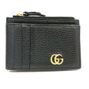 GUCCI/グッチ 574804 レザー GGマーモント コインケース ブラック系 レディース