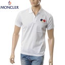 MONCLER モンクレール ポロシャツ メンズ 半袖 8318800 84673 ホワイト