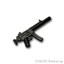 レゴ カスタム パーツ ミニフィグ サブマシンガン MP5SD6 Black/ブラック レゴ互換品 ミニフィギュア 人形 ミリタリー 武器 銃 マシンガン 機関銃