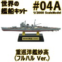 世界の艦船キット 04A 重巡洋艦 妙高 Atype フルハル Ver. 1/2000 | F-toys 食玩 エフトイズ