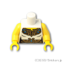 レゴ ミニフィグ パーツ トルソー - エジプト王家の紋章のチュニックとベルト [ White / ホワイト ] | lego 部品 ミニフィギュア ボディ 人形
