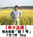 楽天1位 無農薬 7分づき 5kg 【九州産 お米】放射能検査◎!熊本産 幻の極上米 「旭1号」ササニシキとコシヒカリの三代祖先(元田農園)【送料無料】有機を超える自然栽培の九州米。自然栽培米/ブリジット商店 /奇跡のリンゴ「木村秋則農法」 【RCP】