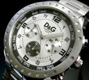 D&G/ドルチェ&ガッバーナ【ドルガバ】NAVAJO メンズ腕時計　クロノグラフ　ホワイト文字盤　メタルバンド DW0191