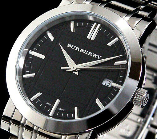 【BURBERRY/バーバリー】メンズ腕時計 ブラック文字盤 メタルベルト BU1364【楽ギフ_包装選択】【YDKG-k】スイスメイドウォッチ