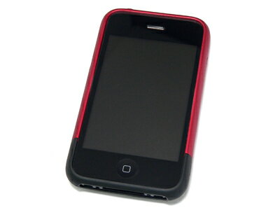 iPhone 3G用ラバーコーティングケース（レッド）[BI-IP3RCASE/R] - ブライトンネット