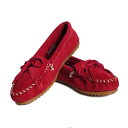 ミネトンカ MINNETONKA モカシン レディース KILTY SUEDE MOC 406 RED 7.5 レッド
