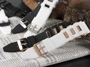シリコン×ステンレス メンズ 腕時計 替えベルト RBSIL30-22-WHSV ホワイト×シルバー