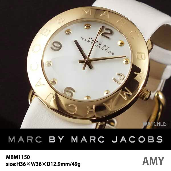 ★全品ポイント2倍★マーク バイ マークジェイコブス MARC BY MARC JACOBS 腕時計 AMY エイミー MBM1150 レディース Ladys 革ベルト ウォッチ 時計 うでどけい ホワイト