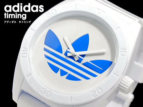 アディダス ADIDAS SANTIAGO サンティアゴ 腕時計 ADH2704 マットホワイト×ブルー ウォッチ 時計 うでどけい ロゴ adidas originals（8/10 0:00〜12 23:59まで）