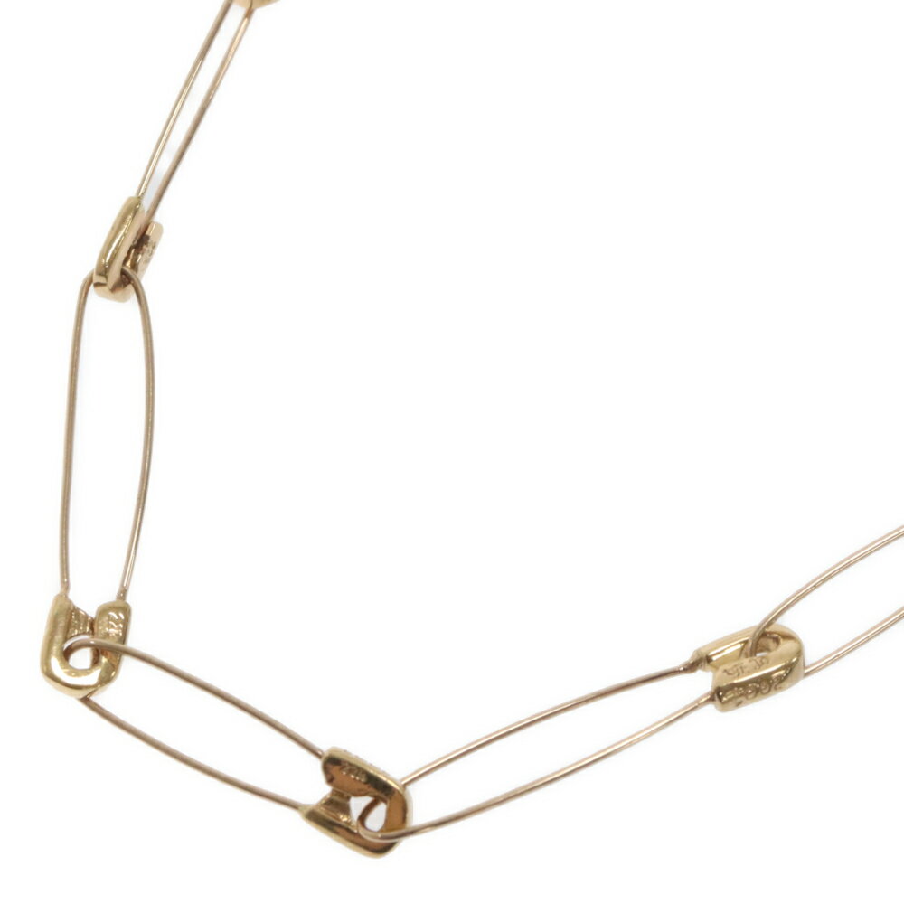 CHROME HEARTS(クロムハーツ) サイズ:16.0inch 22K SAFETY PIN NECKLACE セーフティピン ゴールドネックレス 16inch【中古】【程度A】【カラーゴールド】【取扱店舗OneStyle原宿店】
