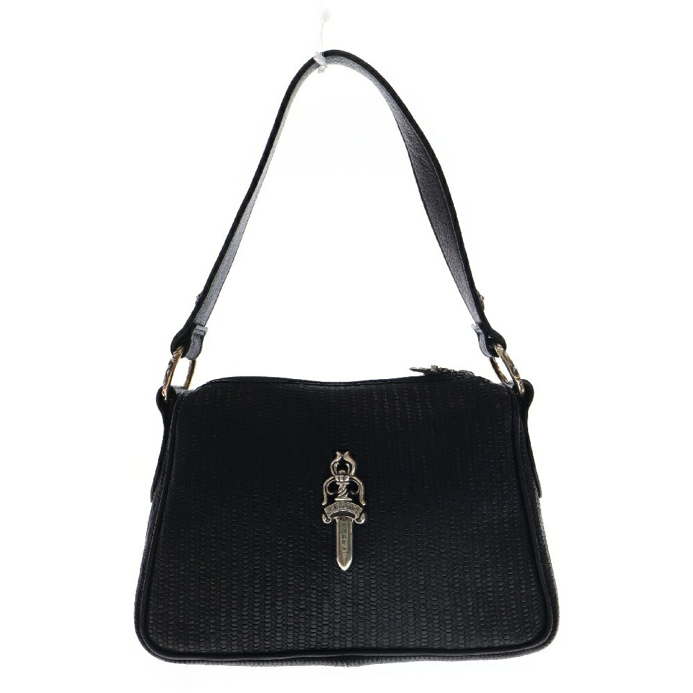 CHROME HEARTS(クロムハーツ) サイズ:S CHICKEN NUGGET SML チキンナゲット ラージダガーノベルティレザーショルダーバッグ ブラック/シルバー【新古品/中古】【程度S】【カラーブラック】【取扱店舗BRING福岡天神店】