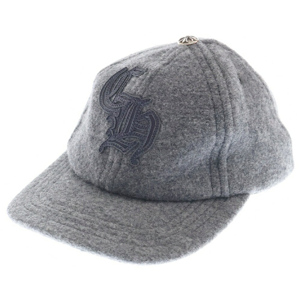CHROME HEARTS(クロムハーツ) CH PATCH WOOL CAP CHレザーパッチ ウール キャップ グレー【中古】【程度A】【カラーグレー】【取扱店舗BRING福岡天神店】