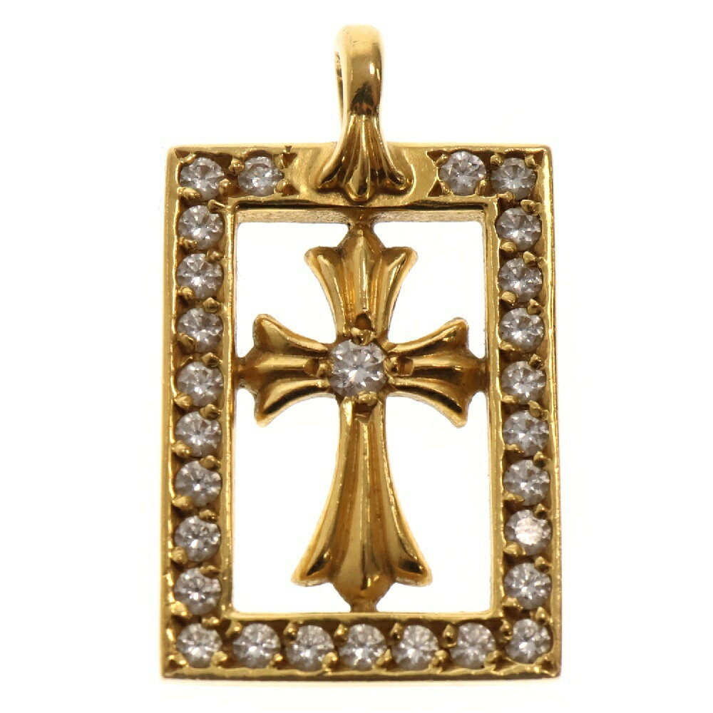 CHROME HEARTS(クロムハーツ) 22K FRMD OPN BBYFAT P/D 22K フレームドオープン ベイビーファット PAVEダイヤ ゴールドネックレストップ【中古】【程度B】【カラーゴールド】【取扱店舗BRING梅田茶屋町店】