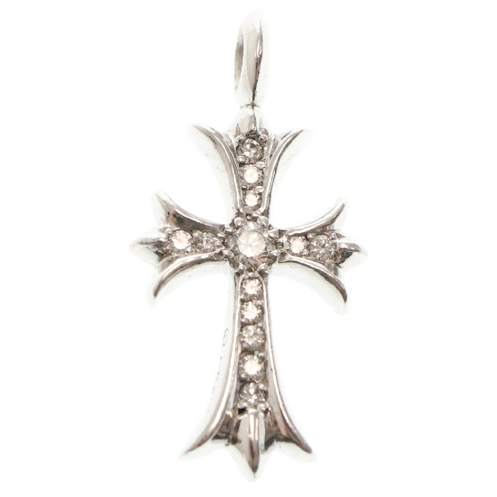 CHROME HEARTS(クロムハーツ) 18KWG TNY CRSF P/DIA タイニーファットクロス PAVEダイヤ ペンダントトップ ホワイトゴールド BCA008【中古】【程度B】【カラーゴールド】【取扱店舗OneStyle新宿店】