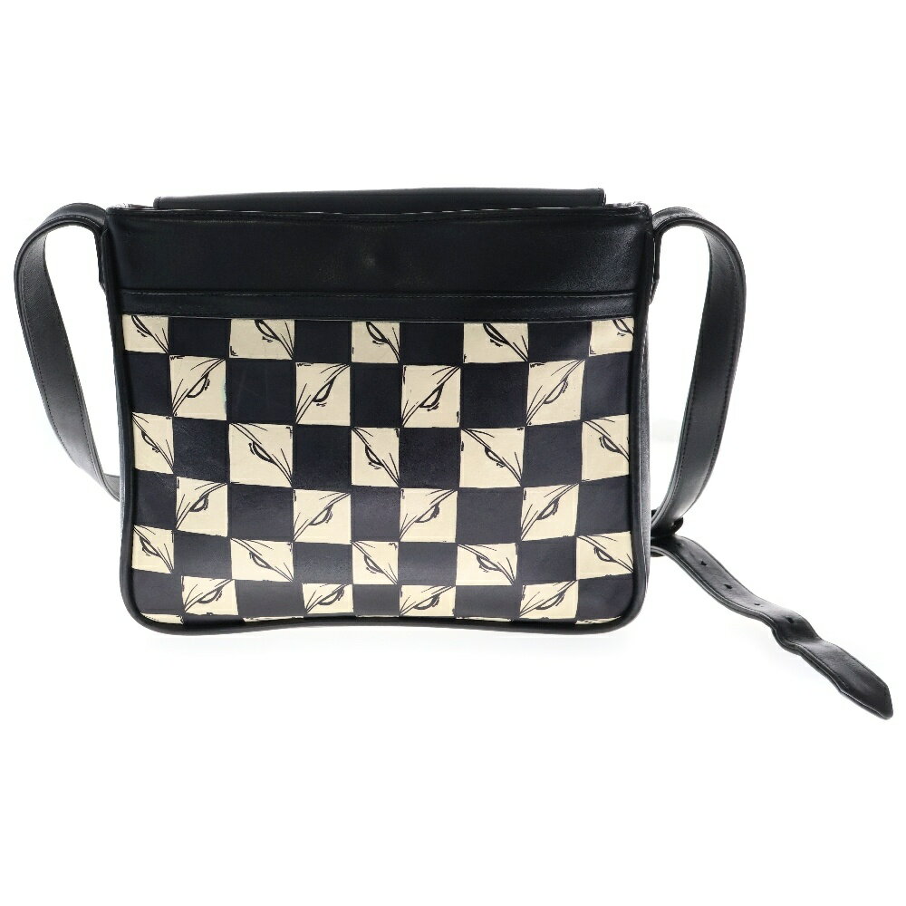 CHROME HEARTS(クロムハーツ) ×MATTY BOY PRO 99 EYES マッティボーイ プロ99 アイズ エナメル ショルダーストラップショルダーバッグ ホワイト/ブラック【中古】【程度B】【カラーホワイト】【取扱店舗OneStyle新宿店】