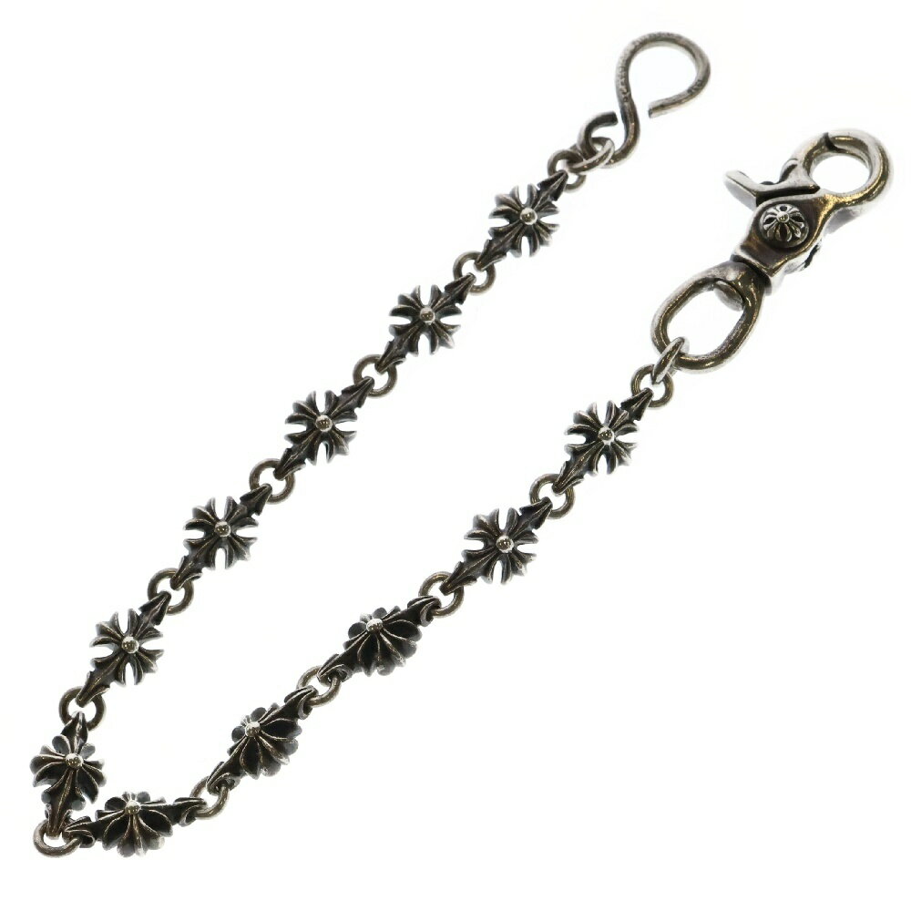 CHROME HEARTS(クロムハーツ) サイズ:ショート 4C CROSS SHORT-S 1クリップカットアウトCHプラス ショート ウォレットチェーン シルバー【中古】【程度B】【カラーシルバー】【取扱店舗OneStyle原宿店】