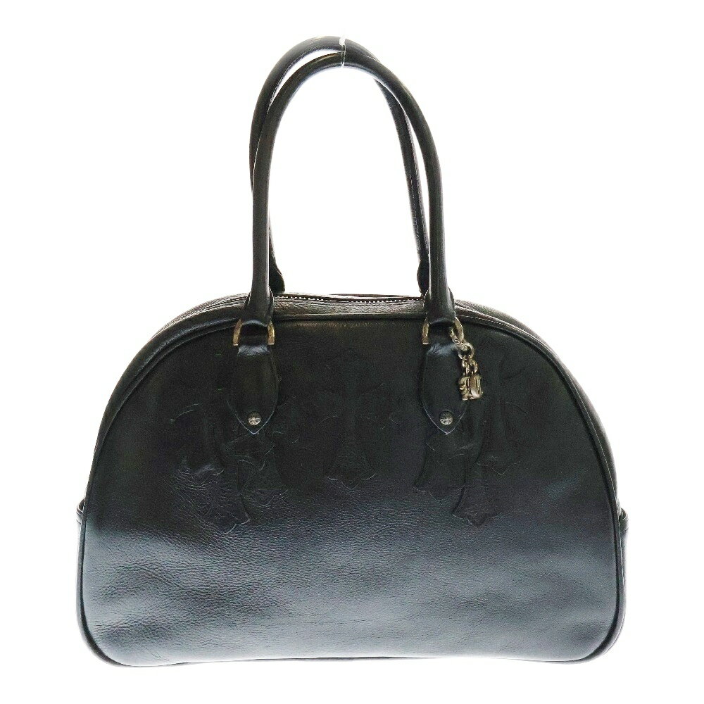 CHROME HEARTS(クロムハーツ) GYM MD ジムバッグ 現行型CHチャーム付きミディアムレザーハンドバッグ【中古】【程度A】【カラーブラック】【取扱店舗BRING札幌店】