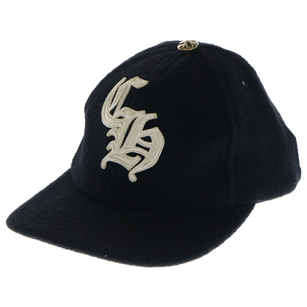 CHROME HEARTS(クロムハーツ) CHレザーパッチ ウールキャップ 帽子 ブラック【中古】【程度A】【カラーブラック】【取扱店舗BRINGアメリカ村店】