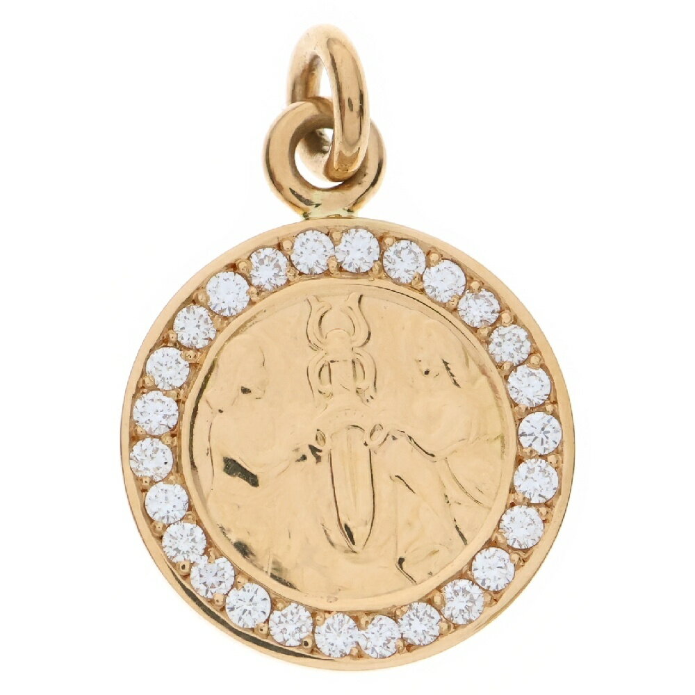 CHROME HEARTS(クロムハーツ) 22K CHRM ANGL MDL AFTER P/DIA エンジェルメダル アフターPAVEダイヤ ペンダントトップ ゴールド【中古】【程度A】【カラーゴールド】【取扱店舗OneStyle新宿店】