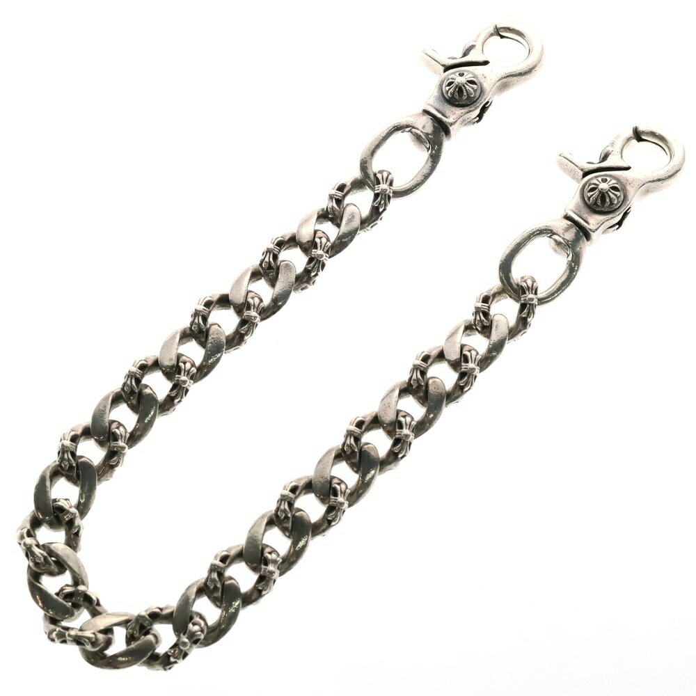 CHROME HEARTS(クロムハーツ) サイズ:ショート FANCY SHORT-T/2クリップショートファンシー ウォレットチェーン シルバー BCA077【中古】【程度B】【カラーシルバー】【取扱店舗BRINGアメリカ村店】
