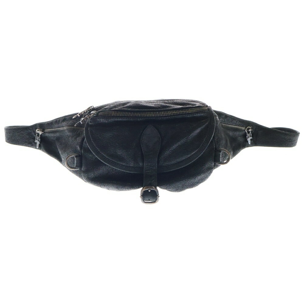 CHROME HEARTS(クロムハーツ) #1 SNAT PACK スナットパック ダガージップ ガンスリンガーベルト デストロイレザーウエストバッグ ブラック【中古】【程度B】【カラーブラック】【取扱店舗WASTE_NOT名古屋店】