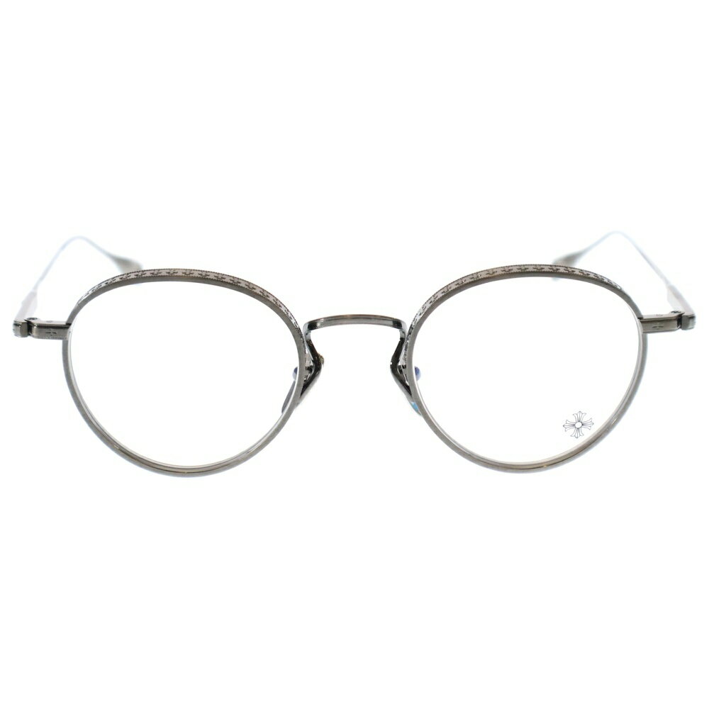 CHROME HEARTS(クロムハーツ) サイズ:48□22ー151 THICK ラウンドメタルフレーム眼鏡 シルバー【中古】【程度B】【カラーシルバー】【取扱店舗OneStyle新宿店】