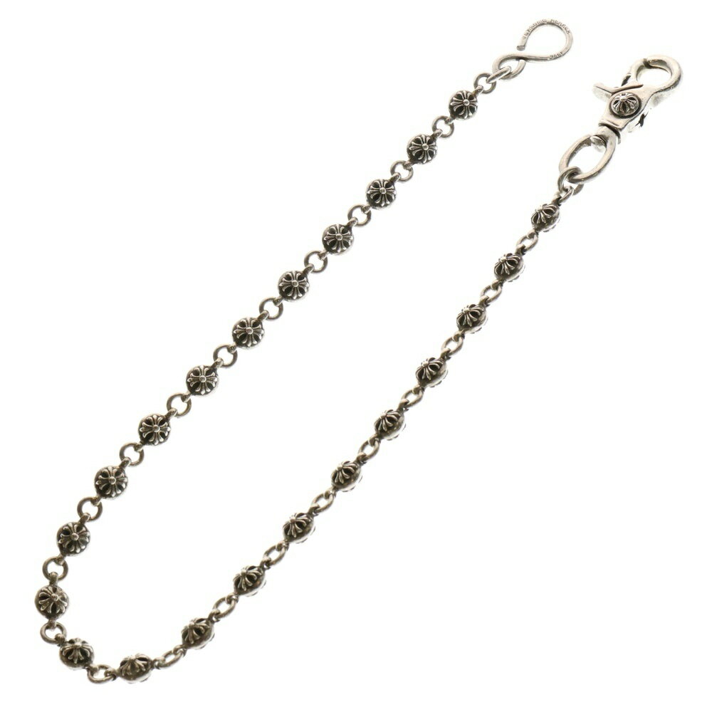 CHROME HEARTS(クロムハーツ) サイズ: 2BALL LONG-S/1クリップロング#2クロスボール ウォレットチェーン シルバー BCA386【中古】【程度B】【カラーシルバー】【取扱店舗OneStyle原宿店】