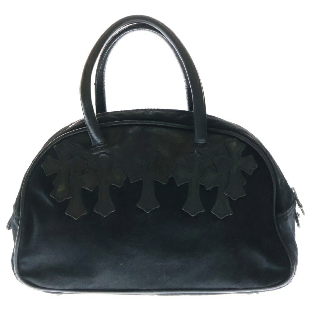 CHROME HEARTS(クロムハーツ) サイズ:SM GYM SM ジムバッグ オールドミディアム ハラコレザーハンドバッグ ブラック【中古】【程度B】【カラーブラック】【取扱店舗OneStyle新宿店】
