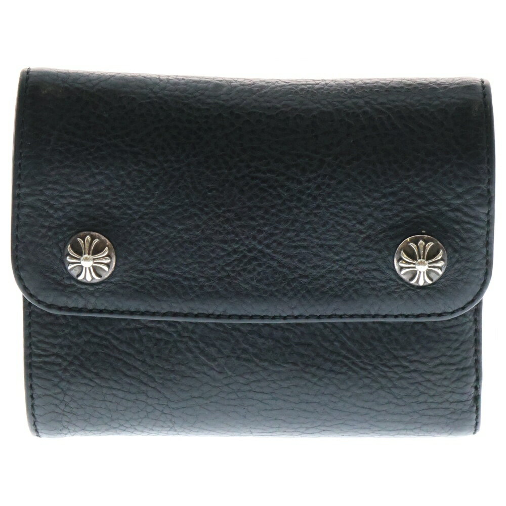 CHROME HEARTS(クロムハーツ) WAVE MINI ウェーブミニ レザーウォレット 財布 ブラック BCA373【中古】【程度A】【カラーブラック】【取扱店舗OneStyle名古屋パルコ店】