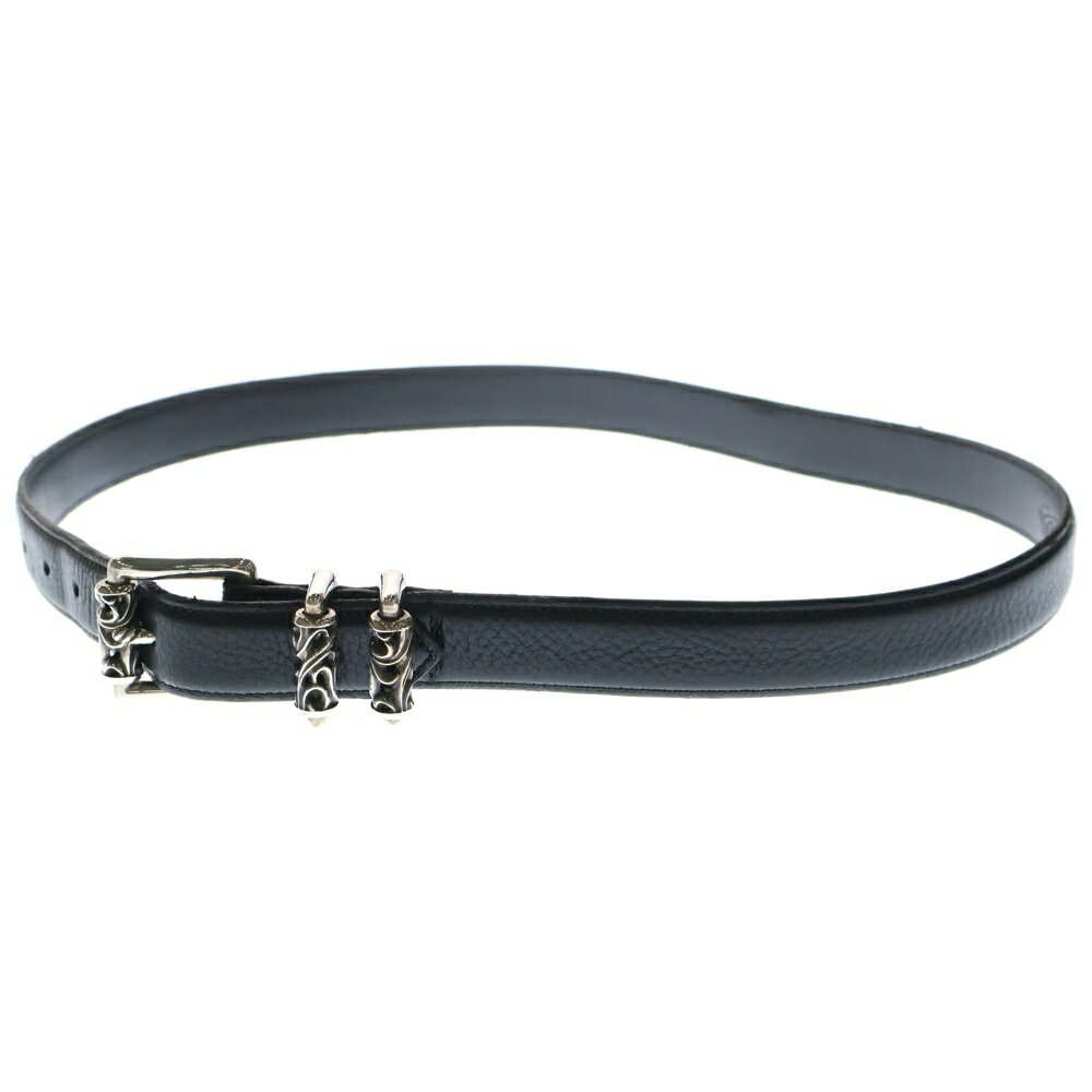 CHROME HEARTS(クロムハーツ) サイズ:34 BLT ROLLER 3PC1.0 1.0inch 3PCローラー レザーベルト【中古】【程度B】【カラーブラック】【取扱店舗OneStyle新宿店】