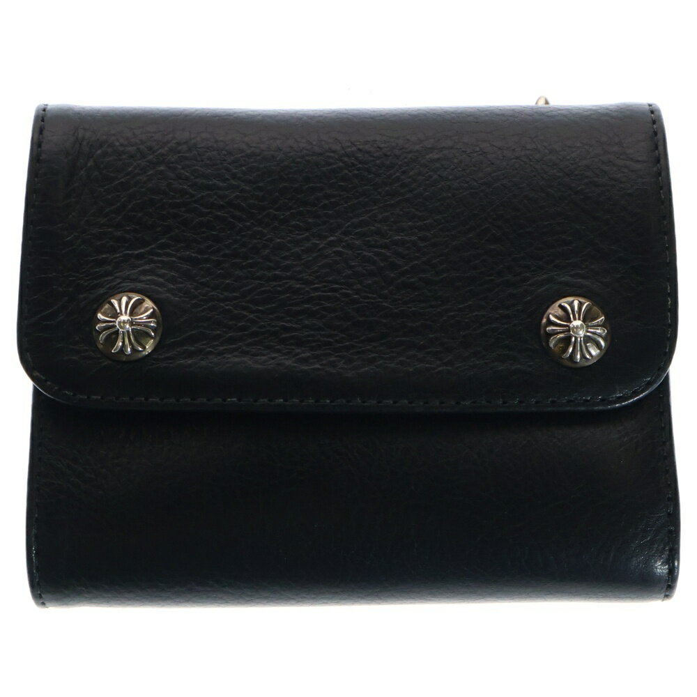 CHROME HEARTS(クロムハーツ) WAVE MINI ウェーブミニ レザーウォレット 財布 ブラック BCA373【新古品/中古】【程度S】【カラーブラック】【取扱店舗OneStyle原宿店】