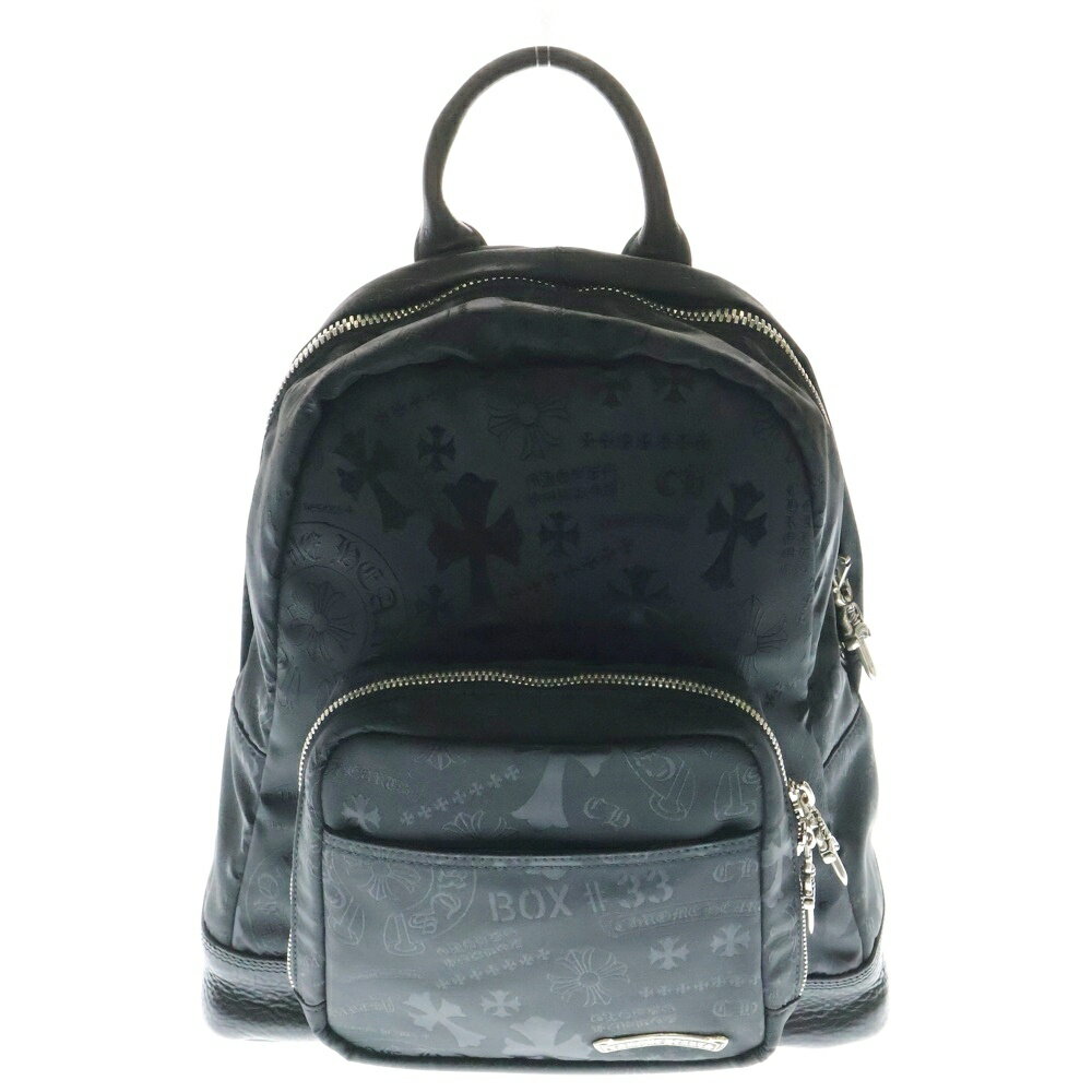 CHROME HEARTS(クロムハーツ) サイズ:- 7TH GRADE MINI マルチロゴ総柄 ダガージップ ナイロンミニバックパック リュック ブラック【新古品/中古】【程度S】【カラーブラック】【取扱店舗原宿】