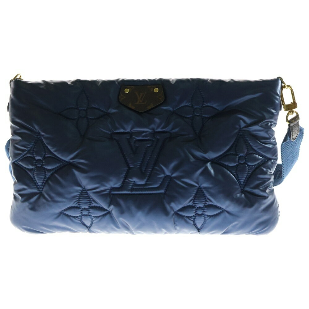 LOUIS VUITTON(ルイヴィトン) LVピロー マキシ ミュルティ ポシェットアクセソワール シルバー ネイビー M21057 ICタイプ【中古】【程度B】【カラーシルバー】【取扱店舗BRING札幌店】