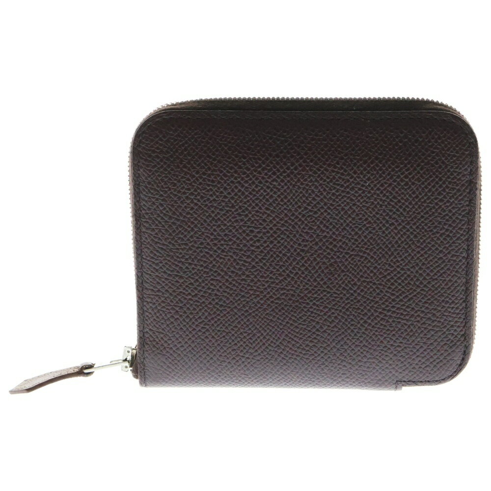HERMES(エルメス) アザップ シルクイン コンパクト ウォレット 財布 Z刻印 シルバー金具 ブラウン【中古】【程度B】【カラーブラウン】【取扱店舗BRING梅田茶屋町店】