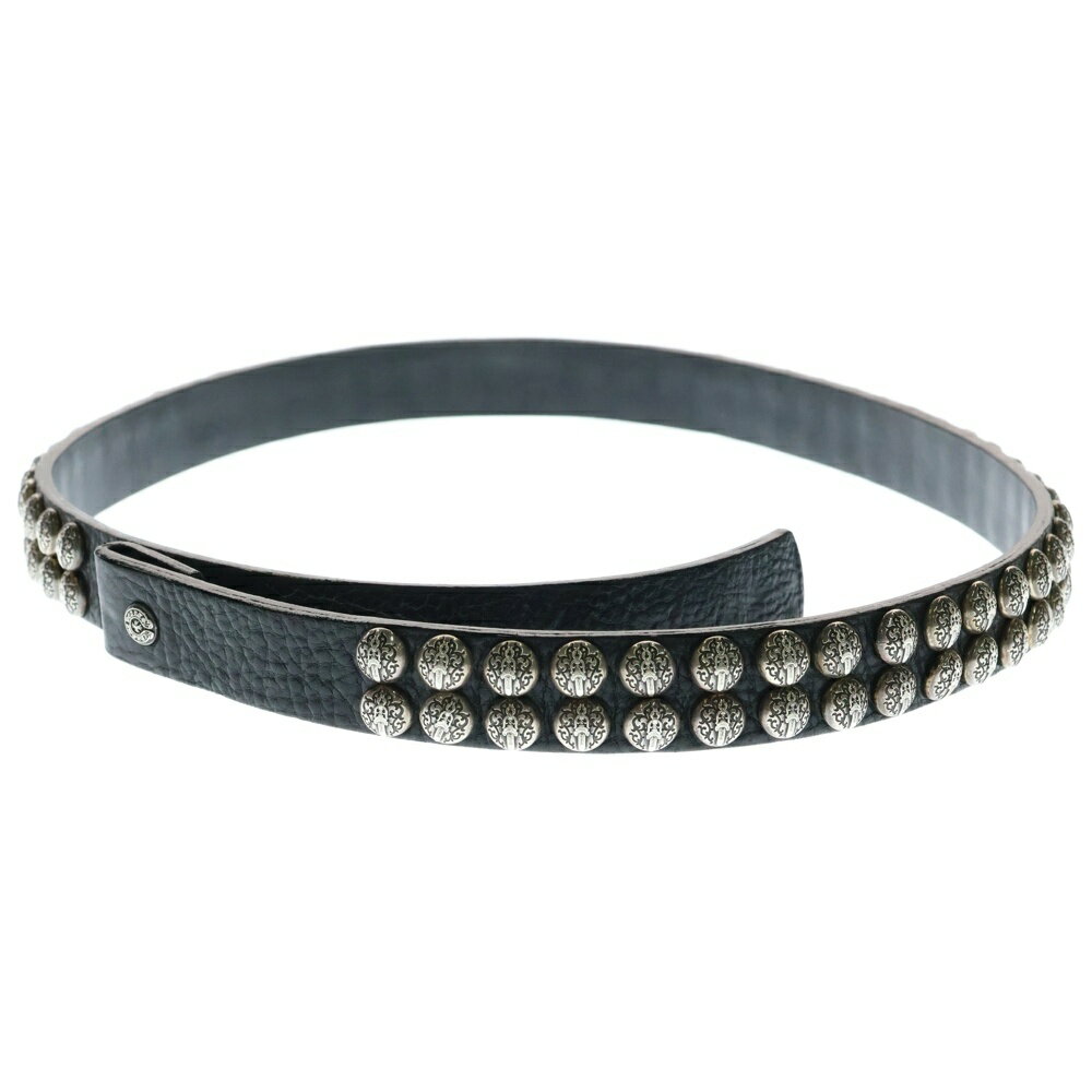 CHROME HEARTS(クロムハーツ) サイズ:34 ダガースタッズ レザーベルト【中古】【程度B】【カラーブラック】【取扱店舗OneStyle新宿店】