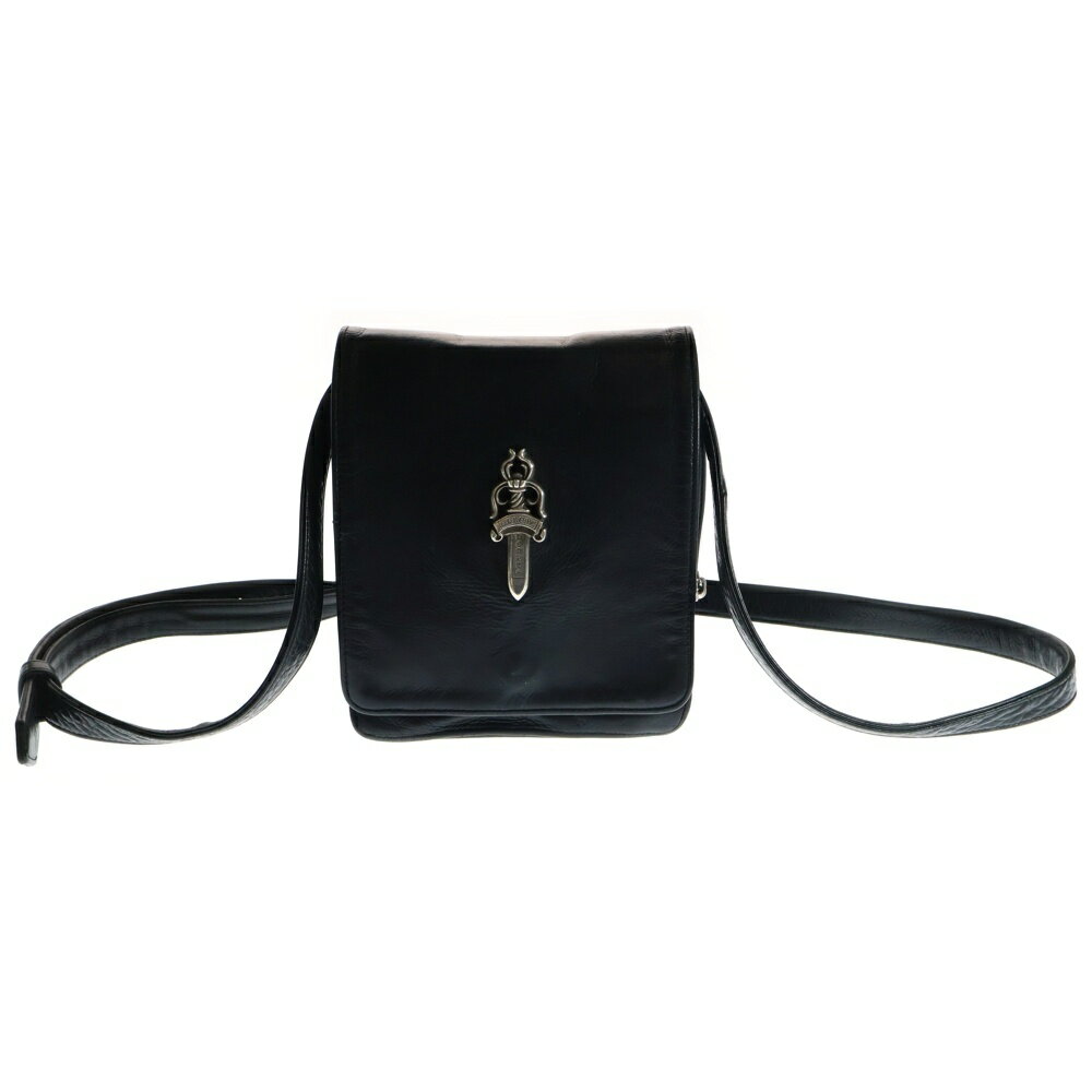 CHROME HEARTS(クロムハーツ) MILO ラージダガー メールショルダーバッグ レザーバッグ ブラック【中古】【程度B】【カラーブラック】【取扱店舗渋谷】