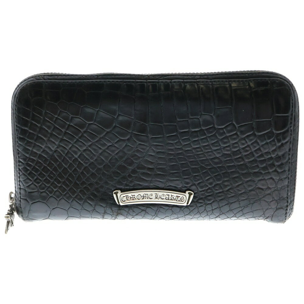 CHROME HEARTS(クロムハーツ) REC F ZIP ALLIGATOR ラウンドジップ ウォレット アリゲーター 財布 ブラック【中古】【程度B】【カラーブラック】【取扱店舗BRING京都河原町店】