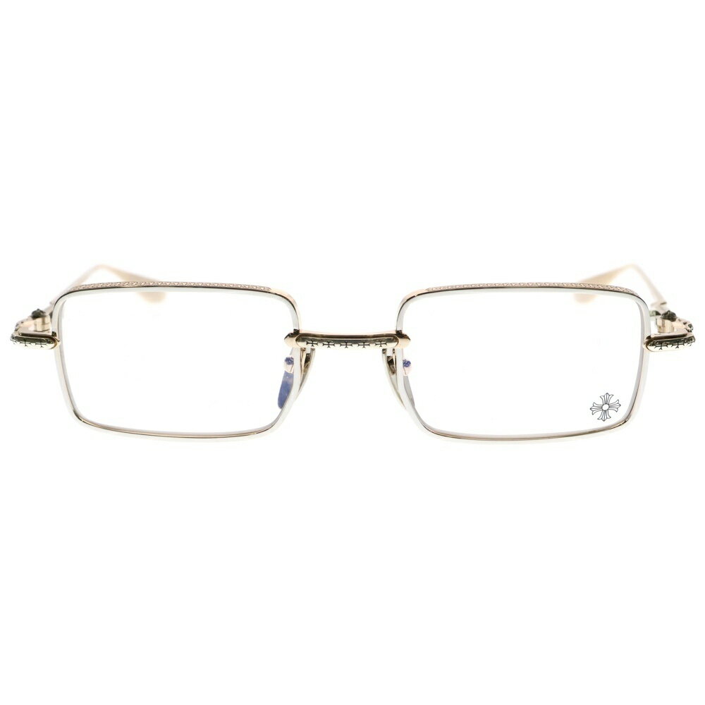 CHROME HEARTS(クロムハーツ) サイズ:50□1ー142 BUCKLE RIDER スクエアフレーム サングラス 眼鏡 アイウェア【中古】【程度A】【カラーゴールド】【取扱店舗BRING仙台店】