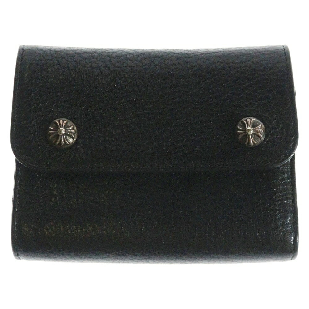 CHROME HEARTS(クロムハーツ) WAVE MINI ウェーブミニ レザーウォレット 財布 ブラック BCA373【中古】【程度A】【カラーブラック】【取扱店舗OneStyle原宿店】