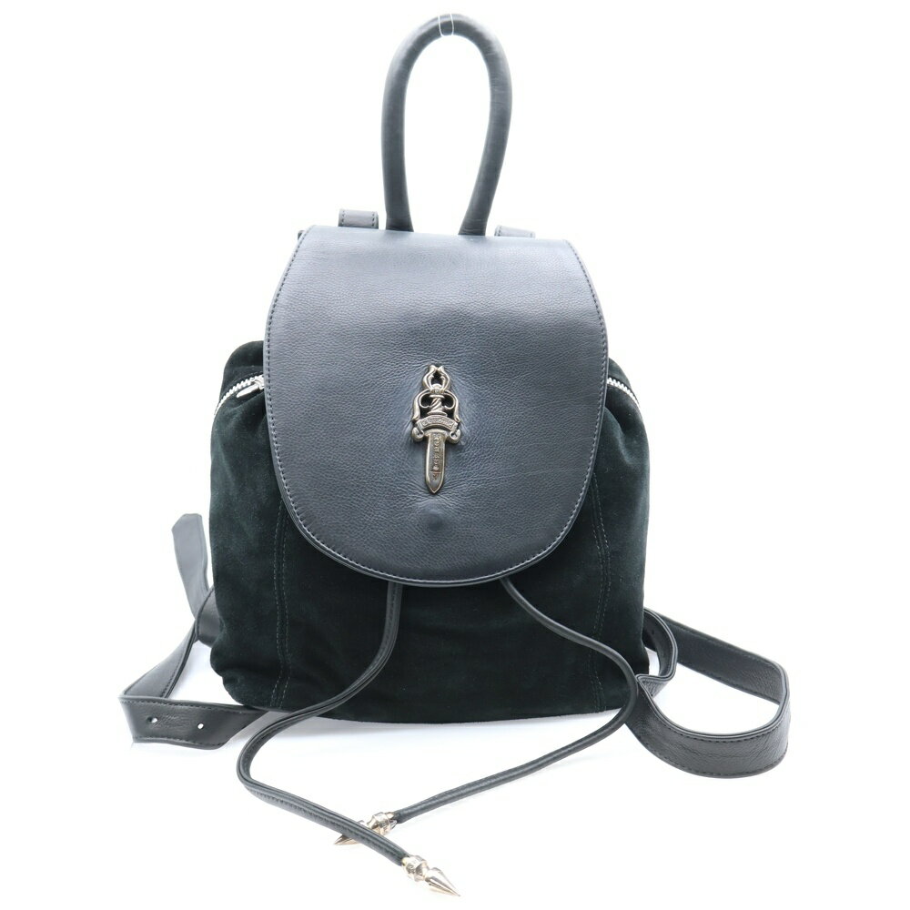 CHROME HEARTS(クロムハーツ) サイズ:- IGGY イギー スモール レザーバックパック リュックサック ブラック【中古】【程度B】【カラーブラック】【取扱店舗OneStyle新宿店】