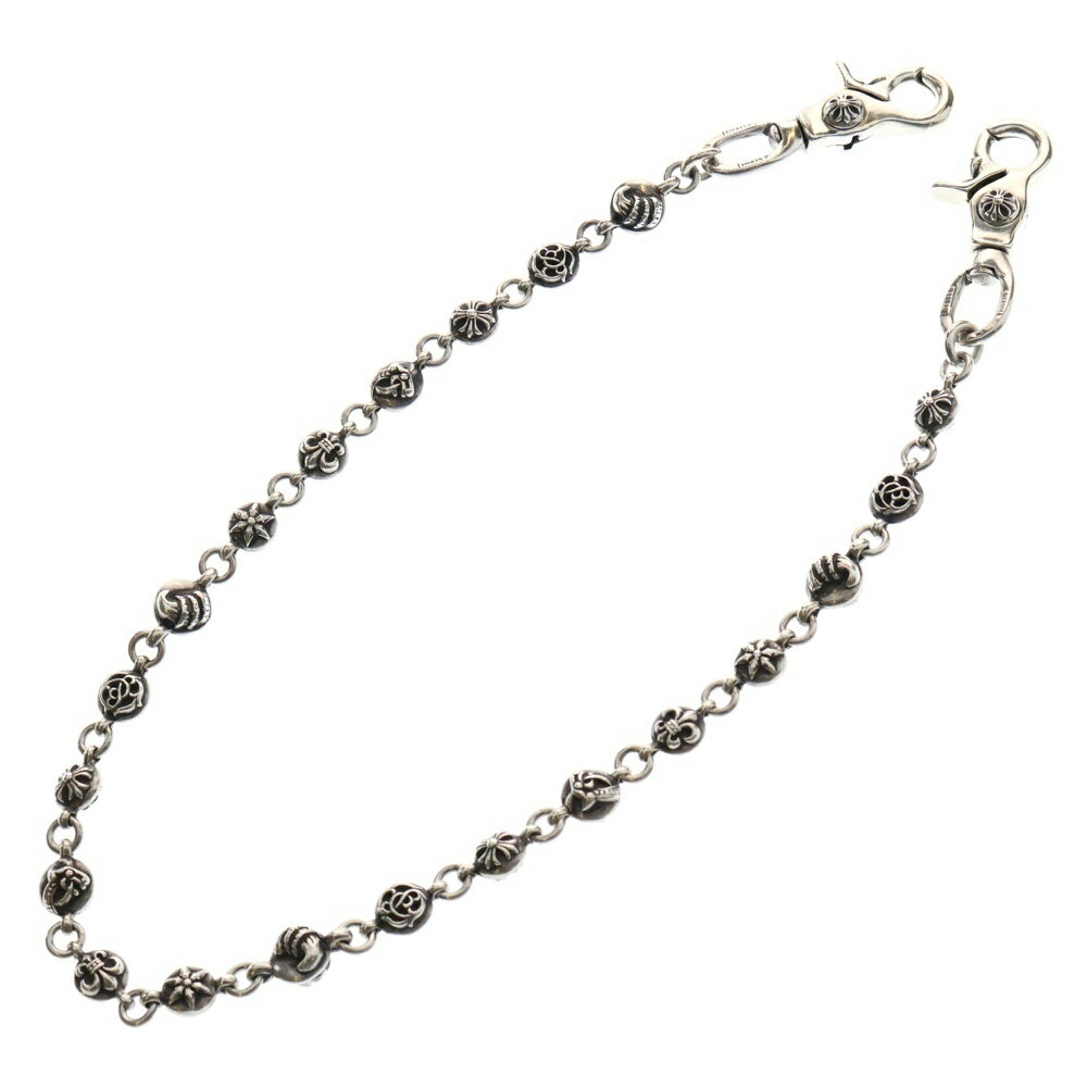 CHROME HEARTS(クロムハーツ) サイズ:Long 2MULTIBALL LONG-T 2クリップロング #2マルチボール シルバーウォレットチェーン【中古】【程度B】【カラーシルバー】【取扱店舗原宿】