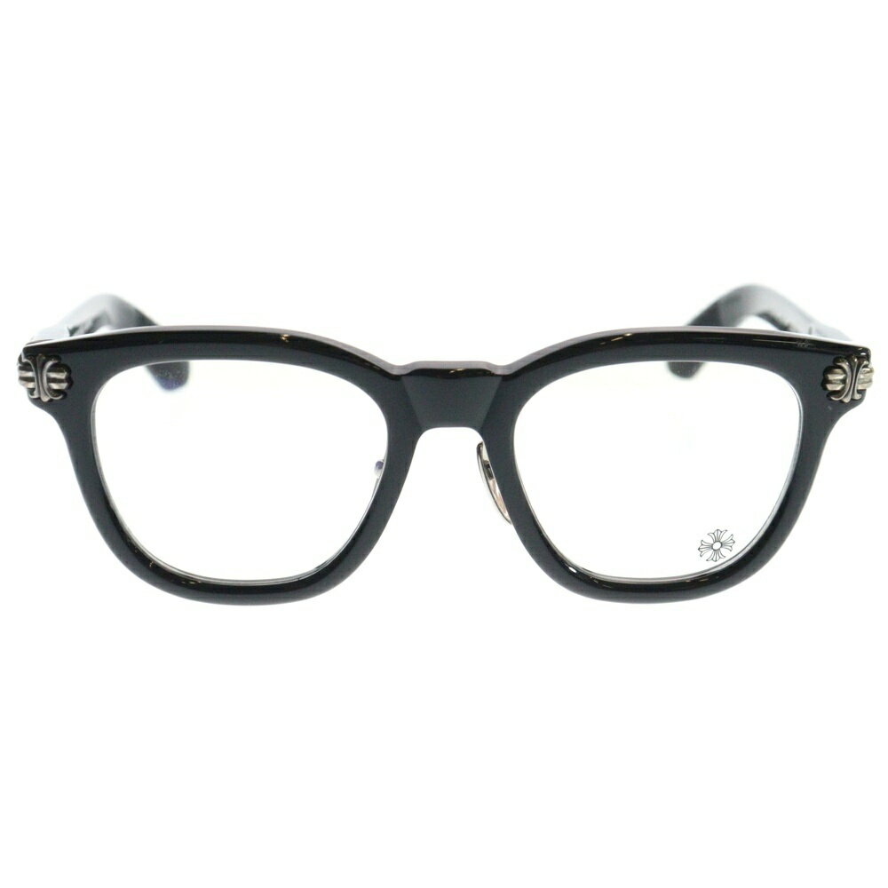 CHROME HEARTS(クロムハーツ) サイズ:52□21ー153 SMOKE SHOW-A CHプラステンプル クリアレンズ サングラス メガネ 眼鏡 ブラック/シルバー【中古】【程度B】【カラーブラック】【取扱店舗OneStyle原宿店】