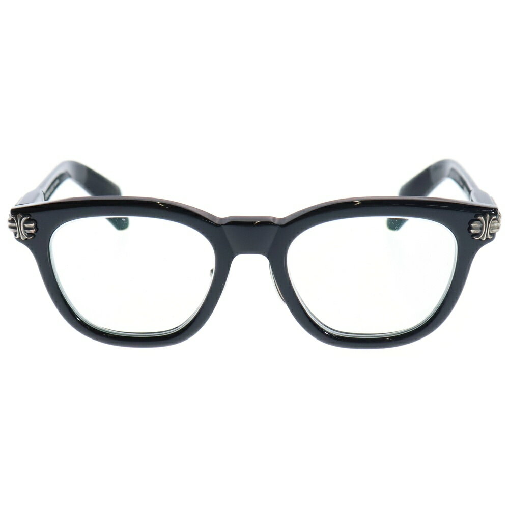 CHROME HEARTS(クロムハーツ) サイズ:52□21ー153 SMOKE SHOW-A スモークショー CHプラス テンプル ウェリントン アイウェア メガネ 眼鏡 ブラック 52□21-153【中古】【程度B】【カラーブラック】【取扱店舗BRING梅田茶屋町店】