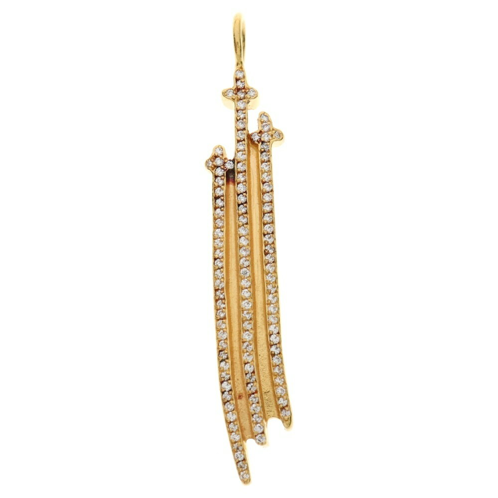CHROME HEARTS(クロムハーツ) 22K RS3 CROSS CHARM PAVEダイヤ チャーム ゴールドネックレストップ【中古】【程度B】【カラーゴールド】【取扱店舗OneStyle原宿店】