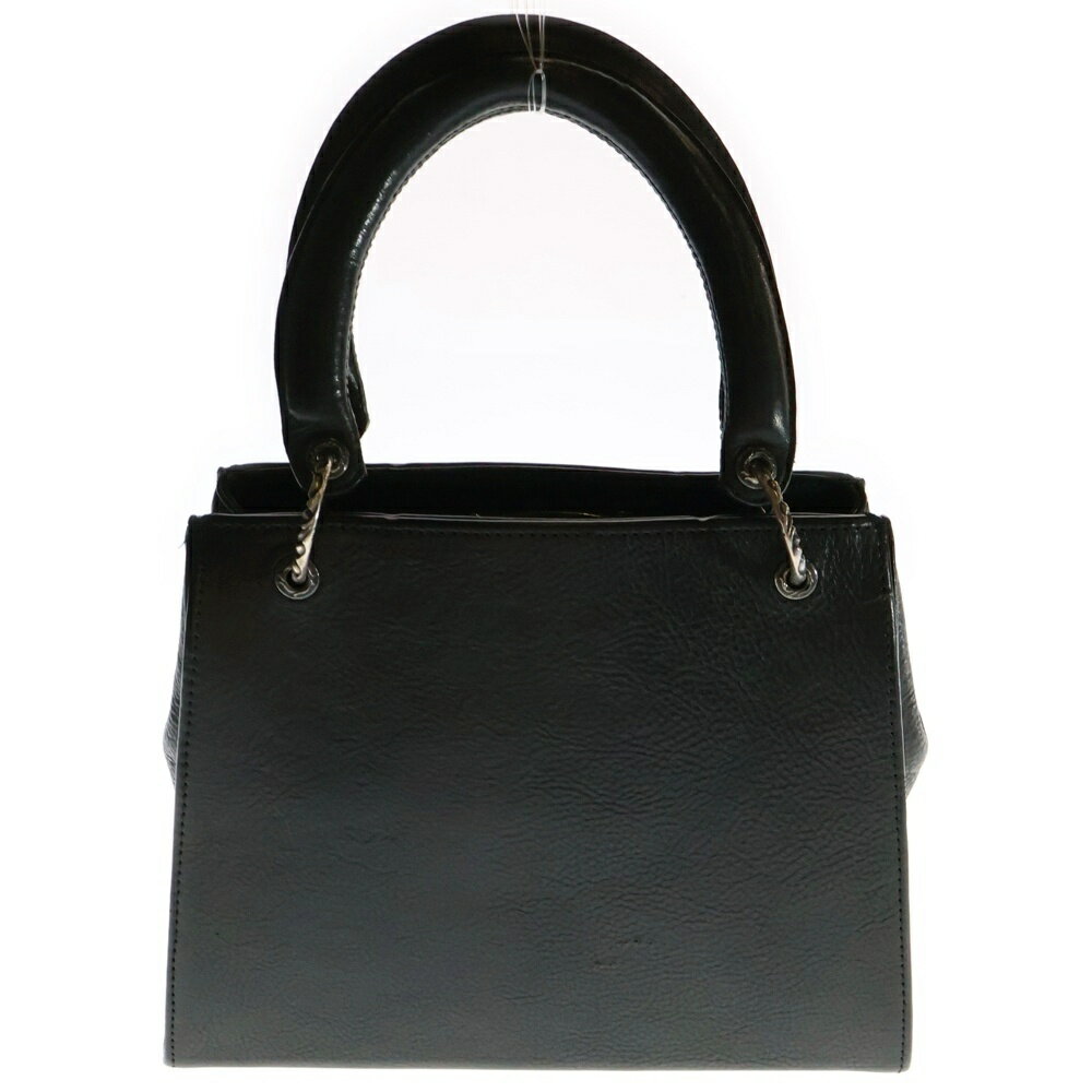 CHROME HEARTS(クロムハーツ) スクロールバンド レザー ハンドバッグ ブラック【中古】【程度B】【カラーブラック】【取扱店舗BRING札幌店】