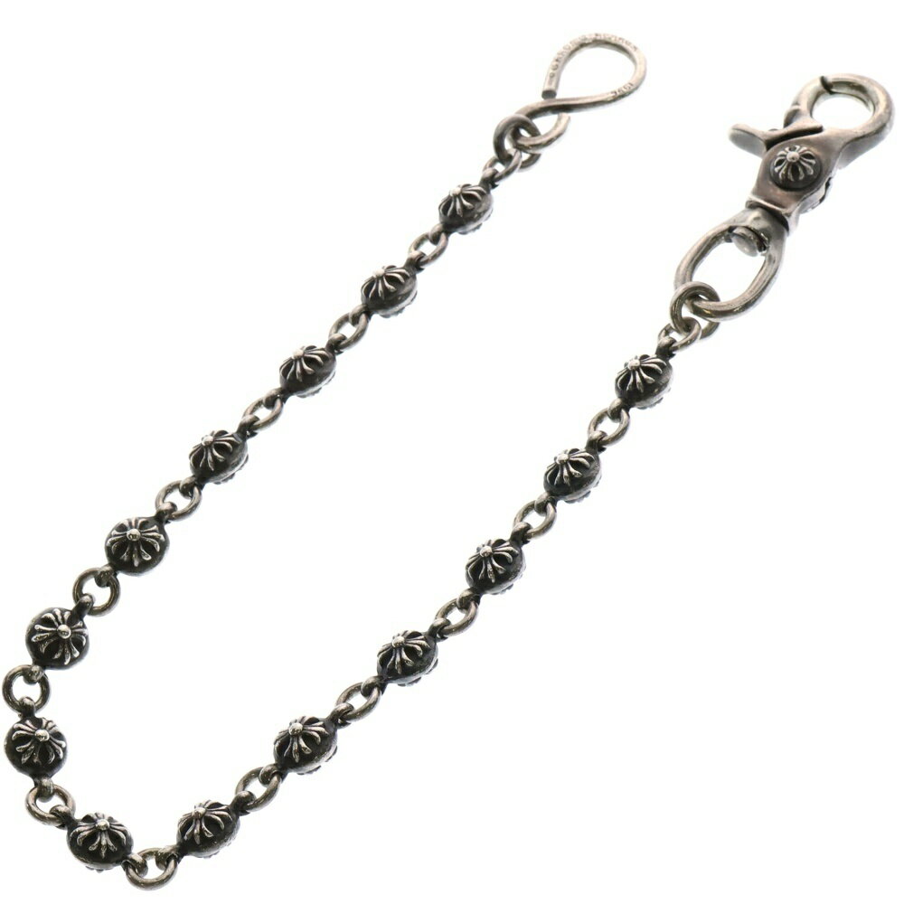 CHROME HEARTS(クロムハーツ) 2BALL SHORT-S/1クリップショート#2クロスボール ウォレットチェーン シルバー BCA063【中古】【程度B】【カラーシルバー】【取扱店舗BRING福岡天神店】