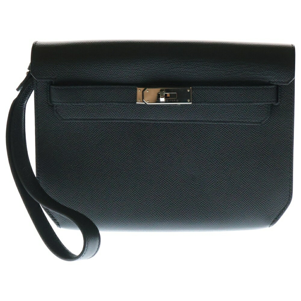 HERMES(エルメス) ケリーデペッシュ25 ブラック トゴ シルバー金具 Z刻印 クラッチバッグ セカンドバッグ【中古】【程度A】【カラーブラック】【取扱店舗新宿】